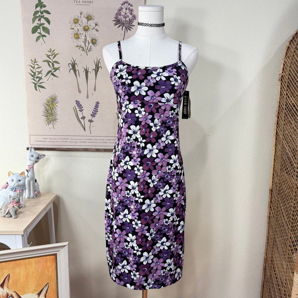 Vintage 90s Y2k Floral Babydoll Dress Romantic Whimsigoth Dark Fairy Indie S